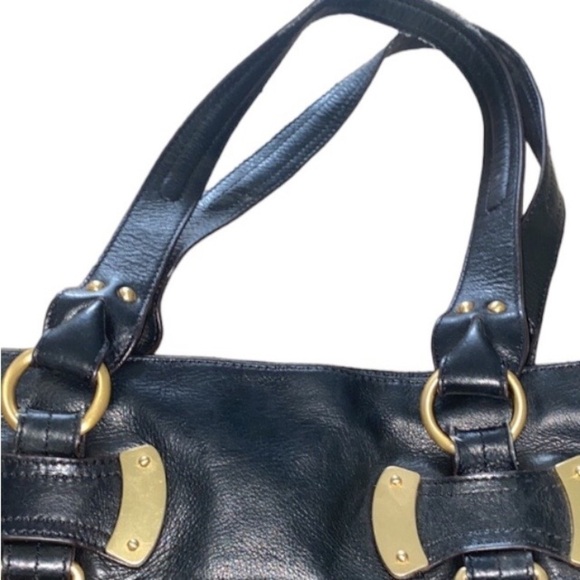 b.Makowsky Leather Purse with Gold Accents Large - Picture 6 of 11